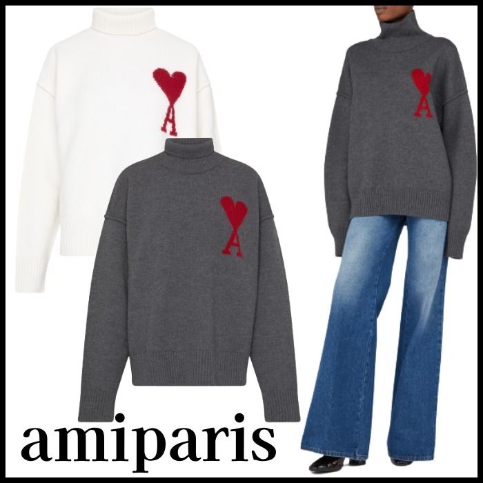 アミパリス　amiparis ami paris タートルネックニット