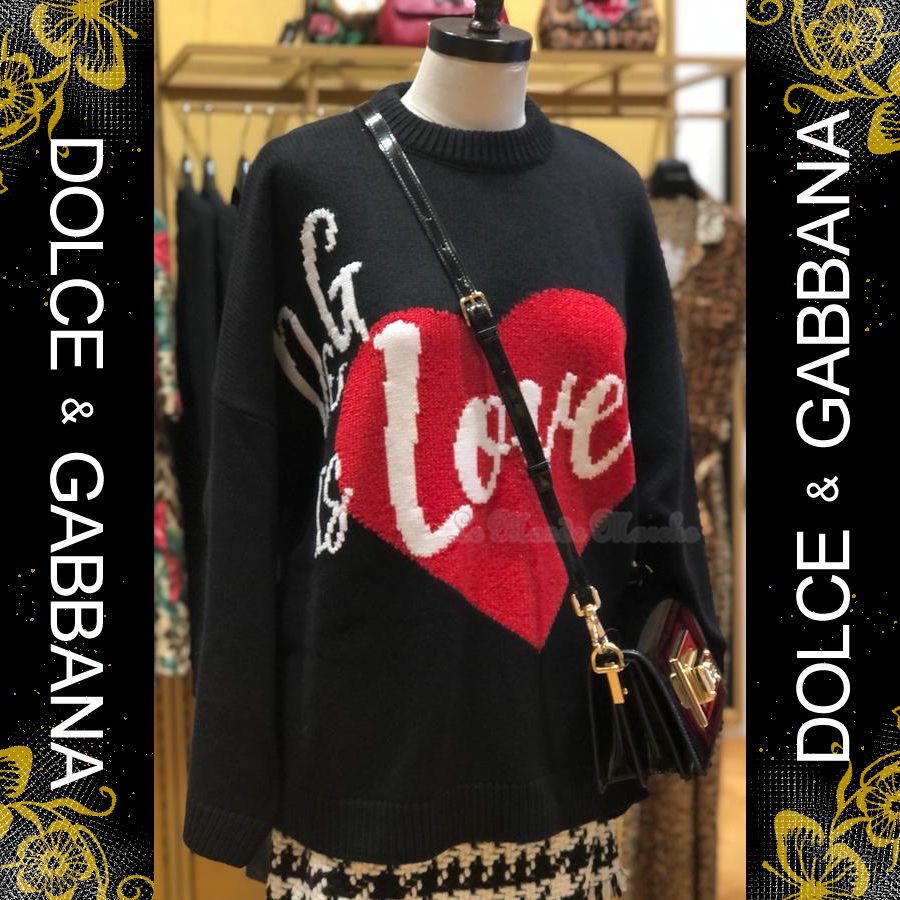 D＆G】ドルガバ レディース セーター ハート LOVE カシミア (Dolce