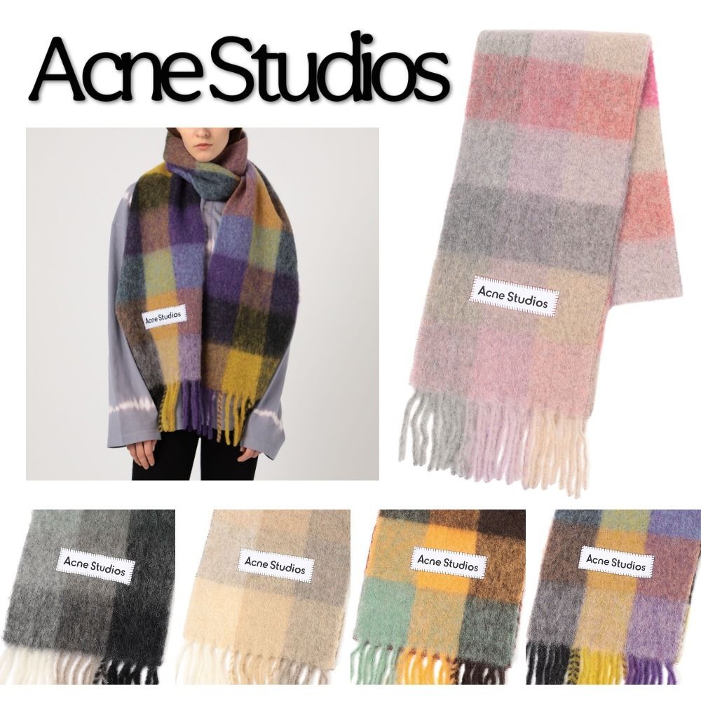 Acne Studios VALLY モヘアチェックストール