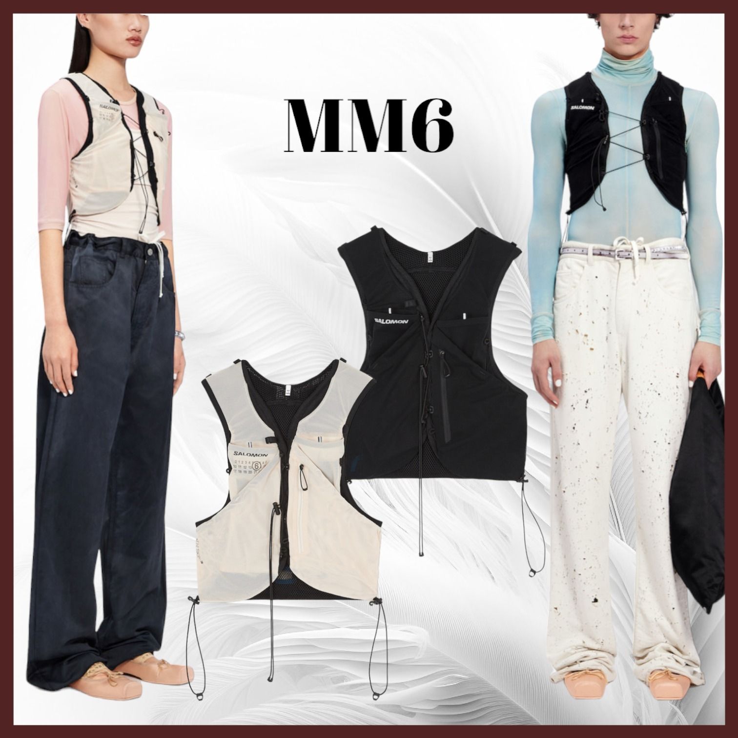 メゾンマルジェラ　mm6 ジレ　ベスト　チェック　maison margiela