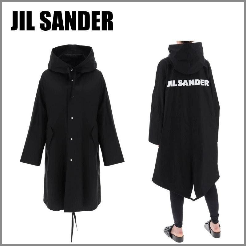 JIL SANDER ジルサンダー ブラック パーカー コート（ジル