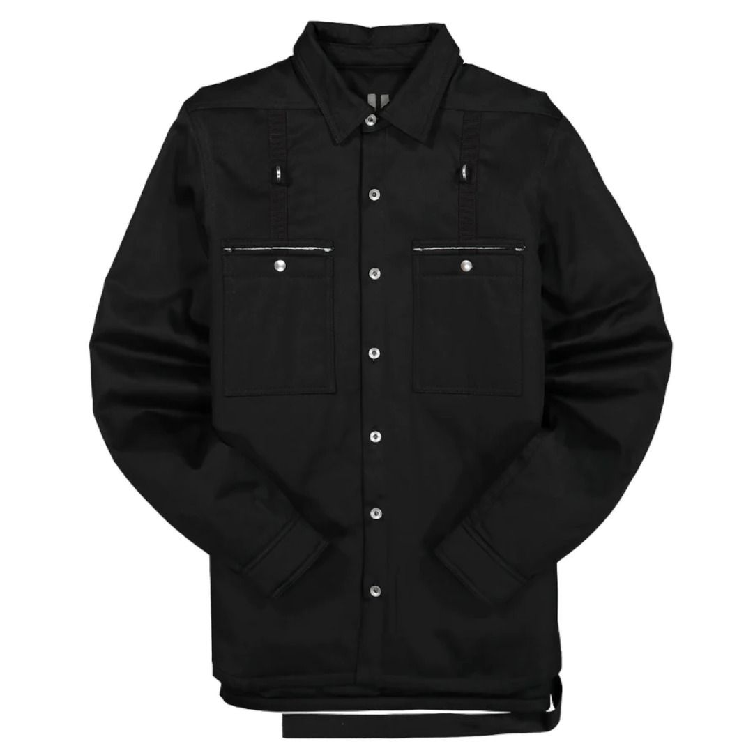 関税込【Rick Owens】Outershirt Padded Jacket☆黒 ジャケット (RICK