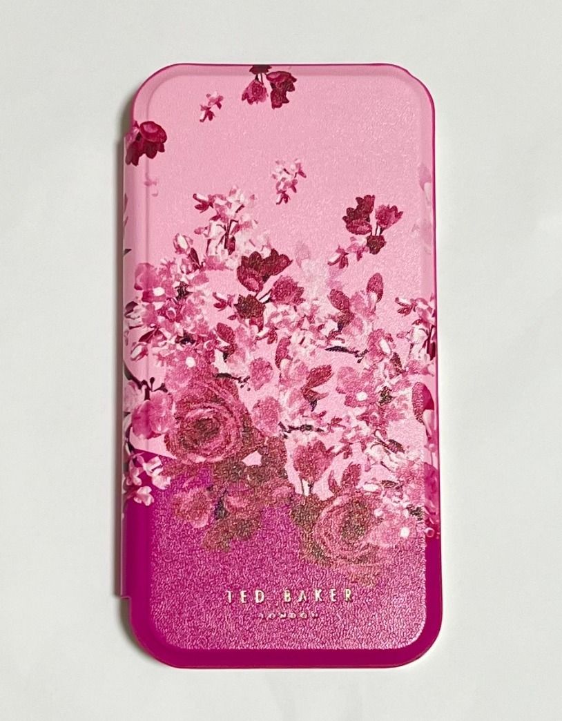 送料関税込 TED BAKER 花柄プリント ミラー iPhoneケース ピンク