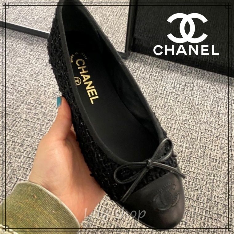 【この秋冬手に入れたい】CHANEL★バレーシューズ★チェック柄 CHANELバレーシューズツイード（CHANEL - CHANEL