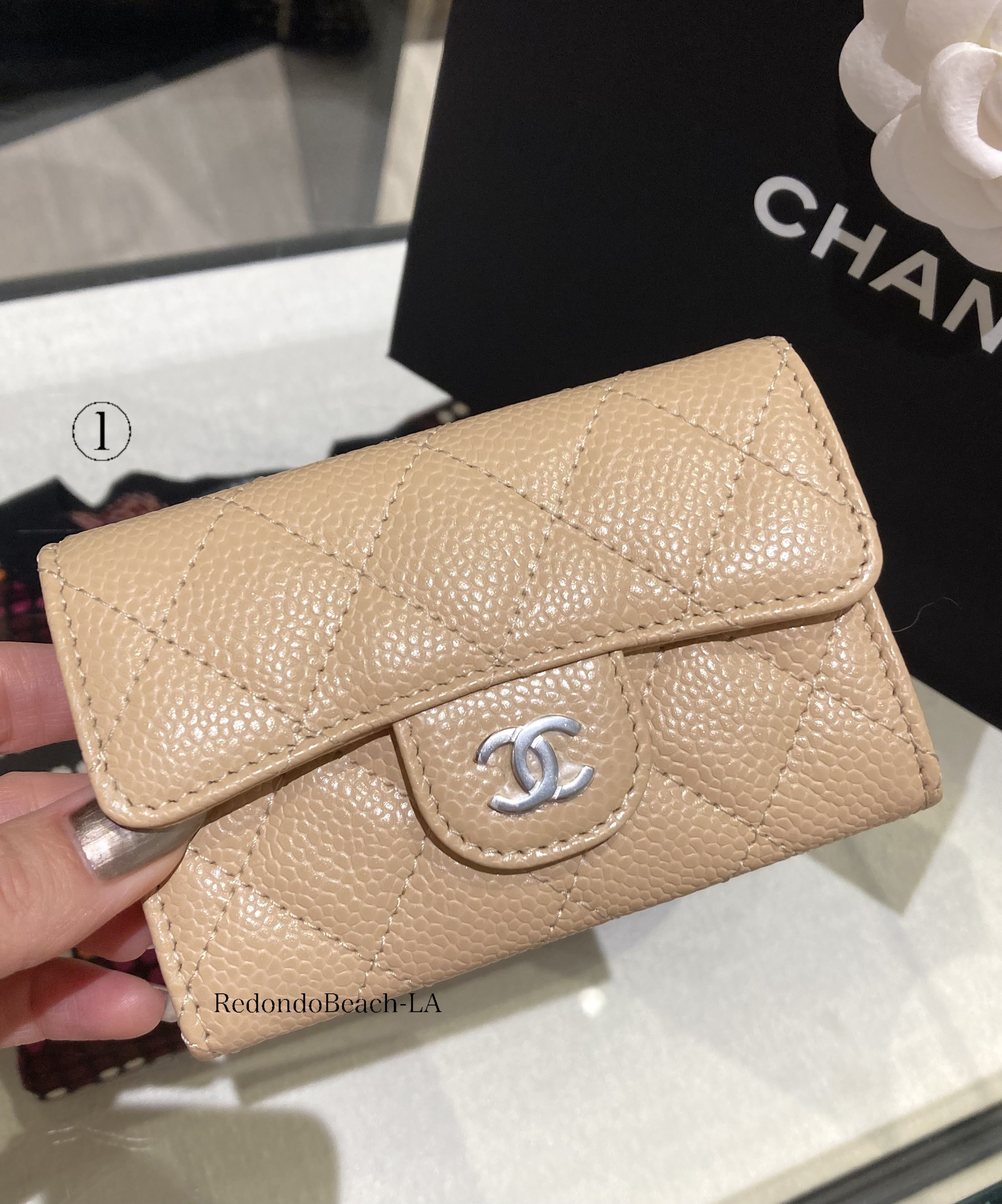 やっぱりベージュが好き】名刺入れにも☆CHANEL☆カードケース
