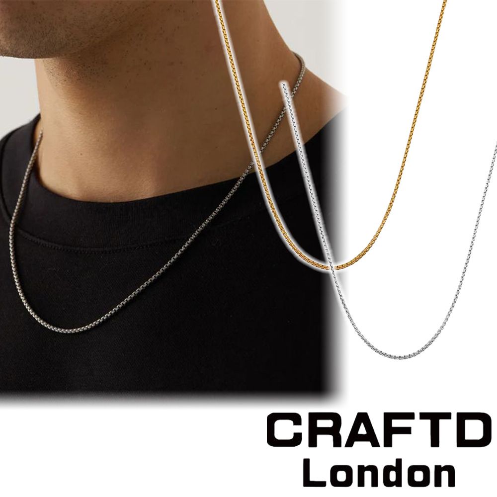 CRAFTD London ネックレス ROUND BOX CHAIN 2mm 18Kゴールド CRAFTD London ネックレス ROUND BOX CHAIN 2mm 18Kゴールド