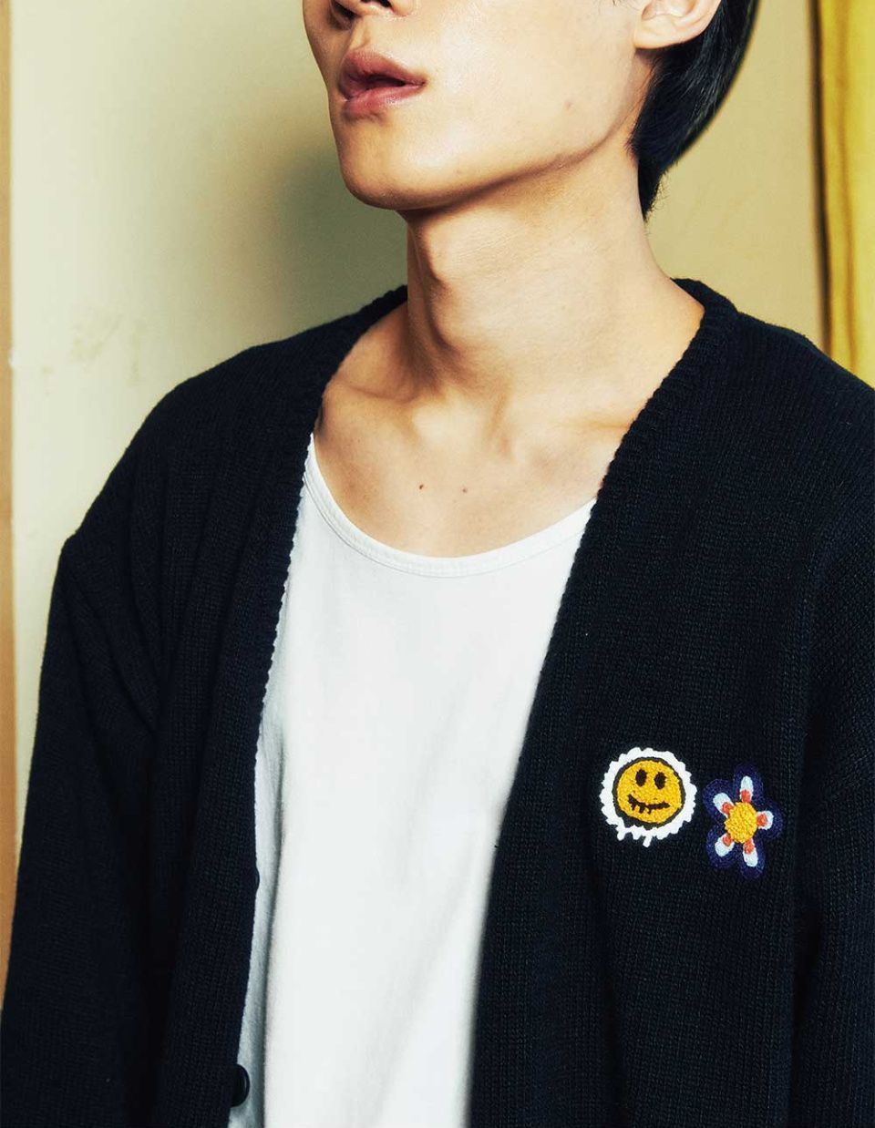 MISTER CHILD☆韓国☆男女兼用☆人気☆DOUBLE LOGO CARDIGAN