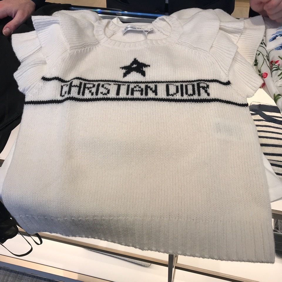 Dior】CHRISTIAN DIOR ショートスリーブ セーター ホワイト