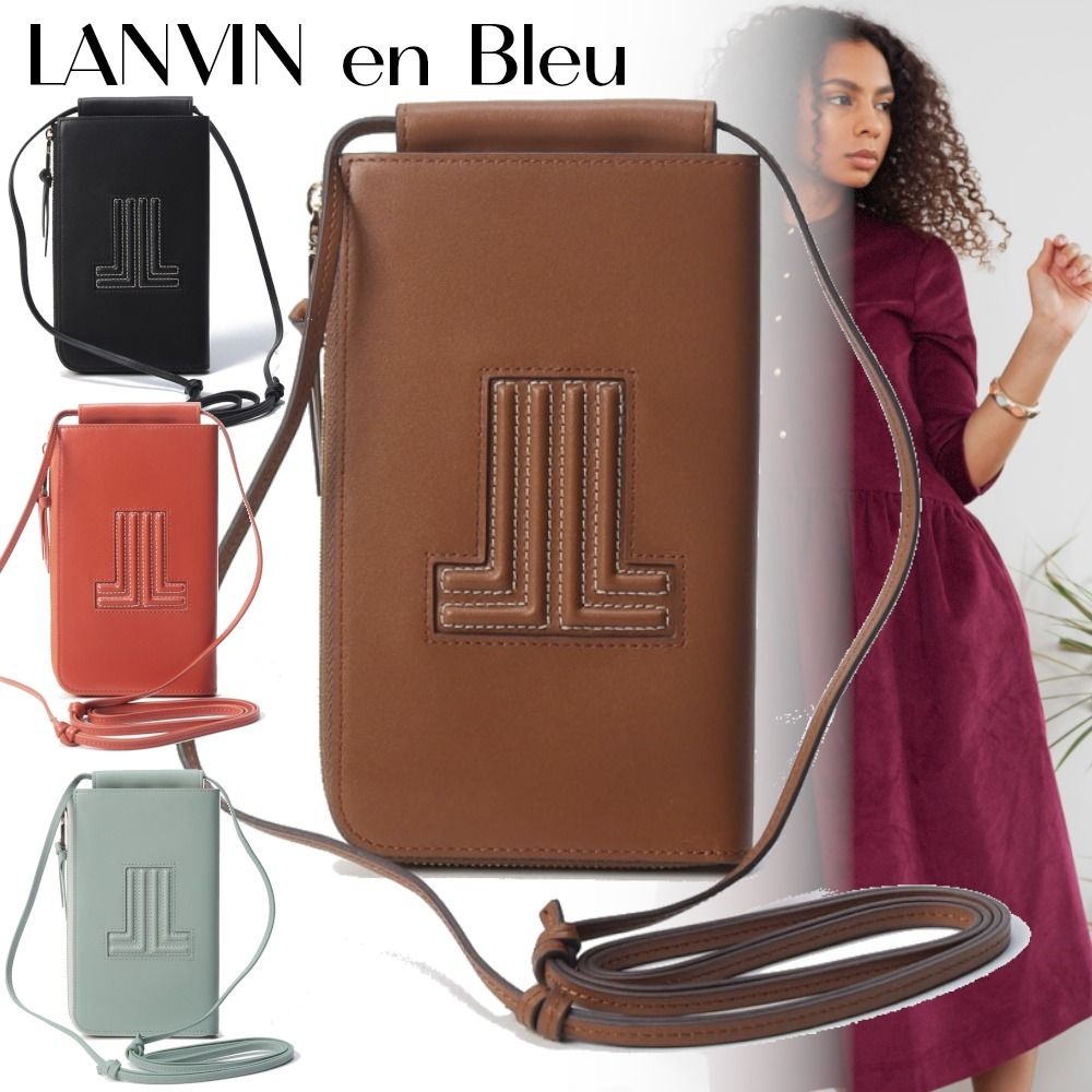 すぐ届く【LANVIN en Bleu】ヴィジュ スマホショルダー財布 (LANVIN en ...