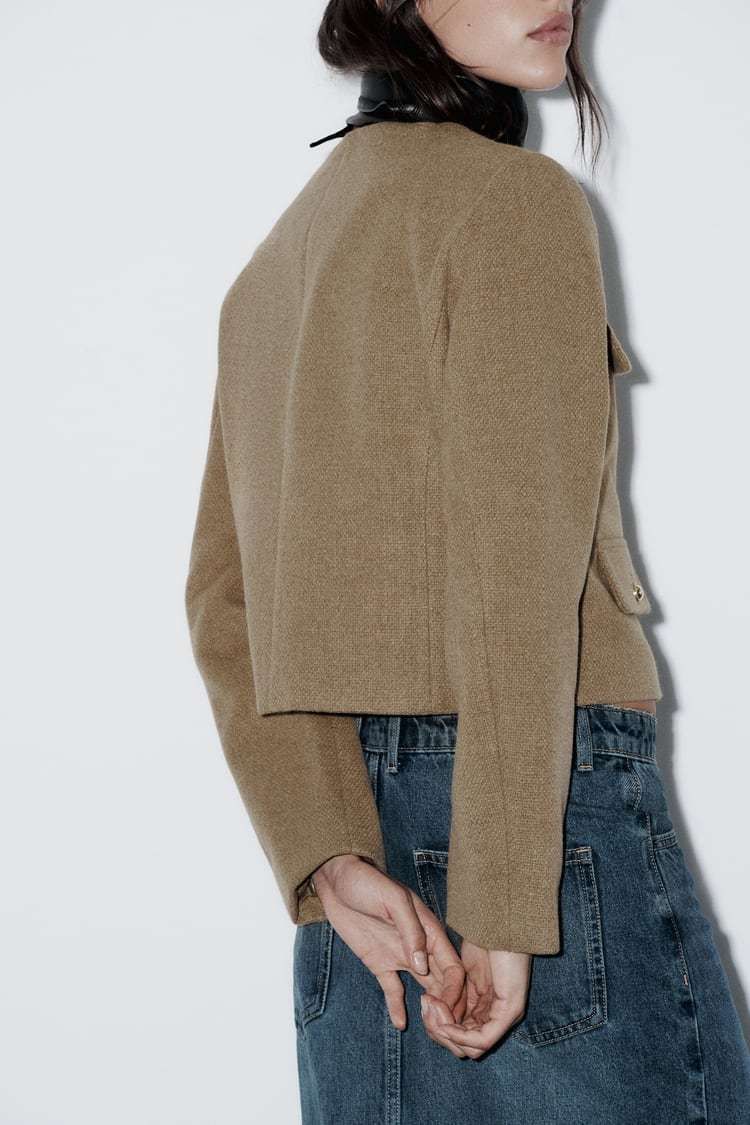 関税/送料込】ZARA フラップ クロップドジャケット (ZARA/ジャケット