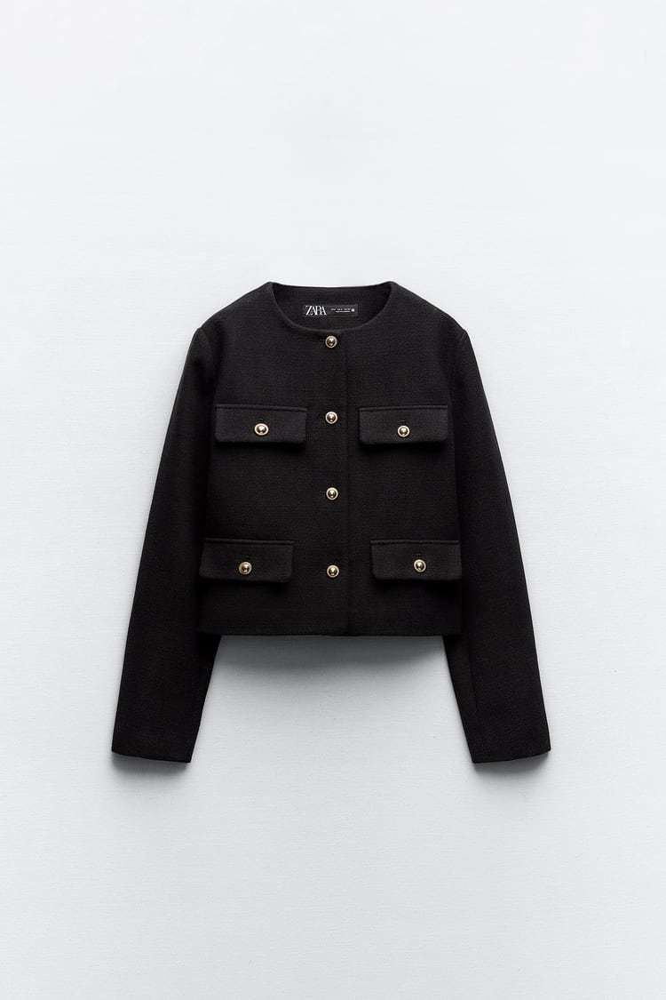 関税/送料込】ZARA フラップ クロップドジャケット (ZARA/ジャケット