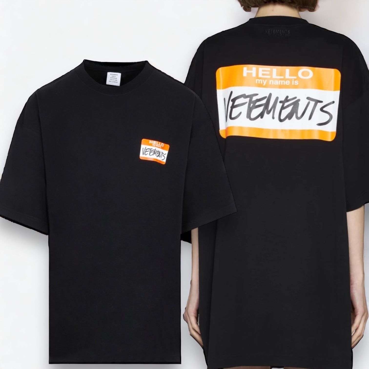 VETEMENTS ヴェトモン Tシャツ・カットソー S 黒