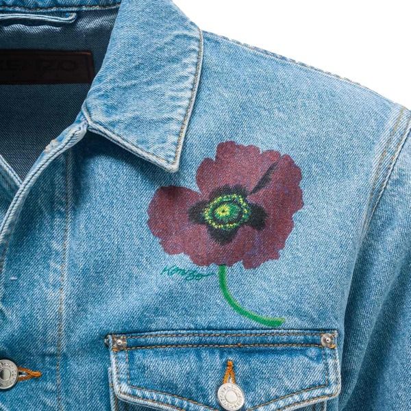KENZO ケンゾー グラフィックプリントデニムジャケット ブルー