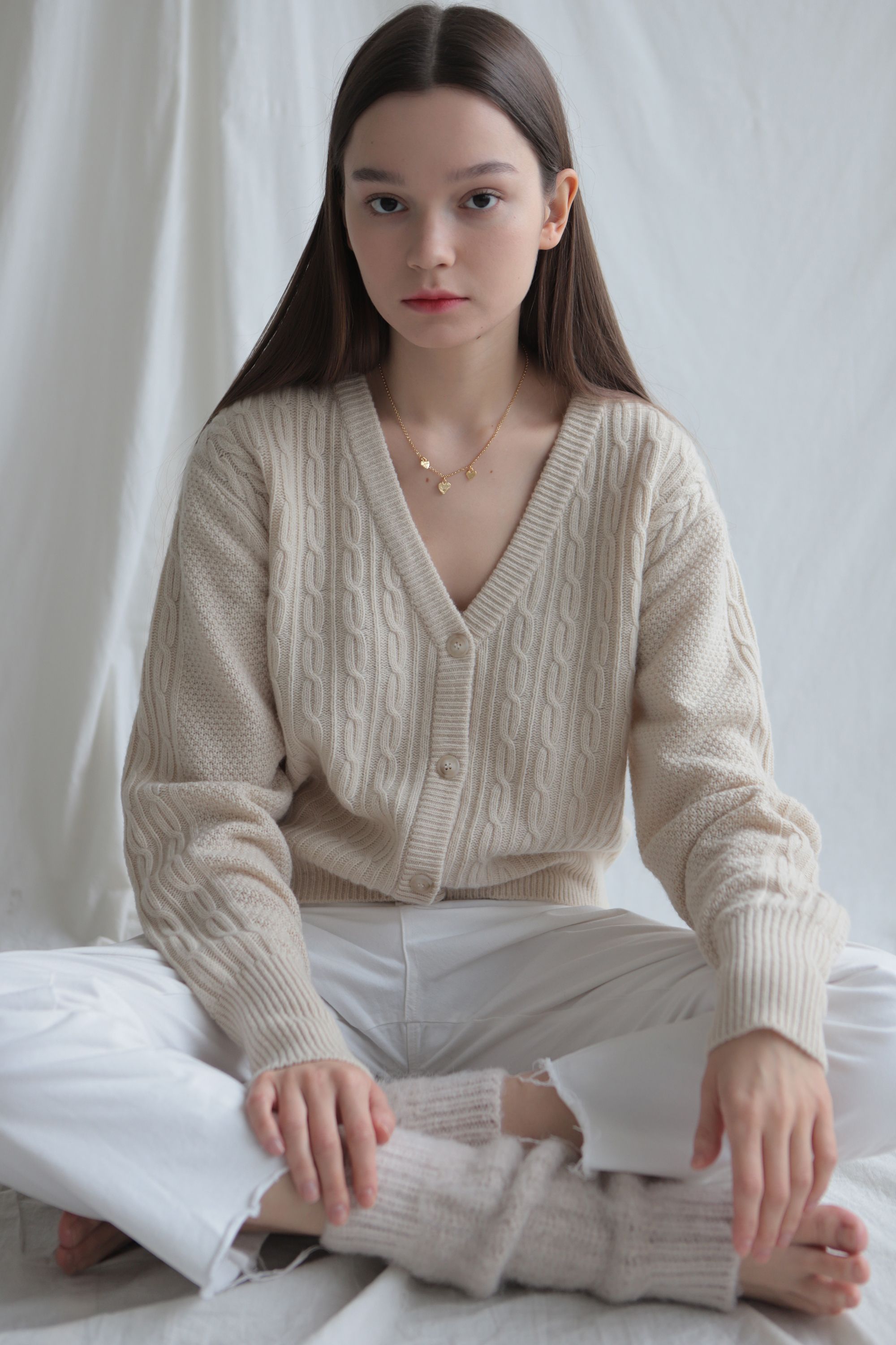 【SOFT SEOUL】 soft three heart choker gold SOFT SEOUL】 soft three heart choker gold