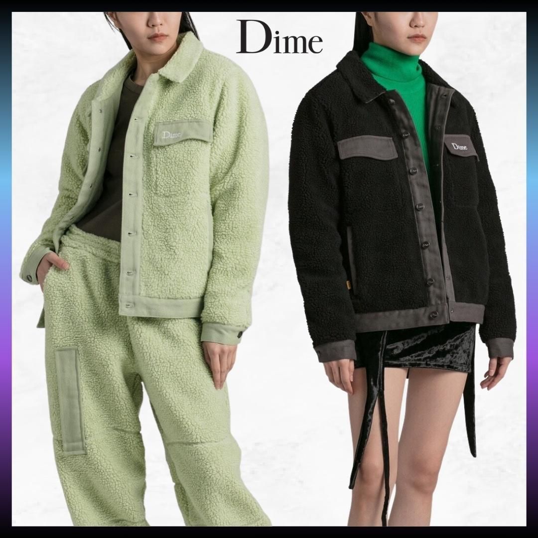 DIME ダイム シェルパ デニム ロゴ ジャケット 海外限定 関税込 (Dime