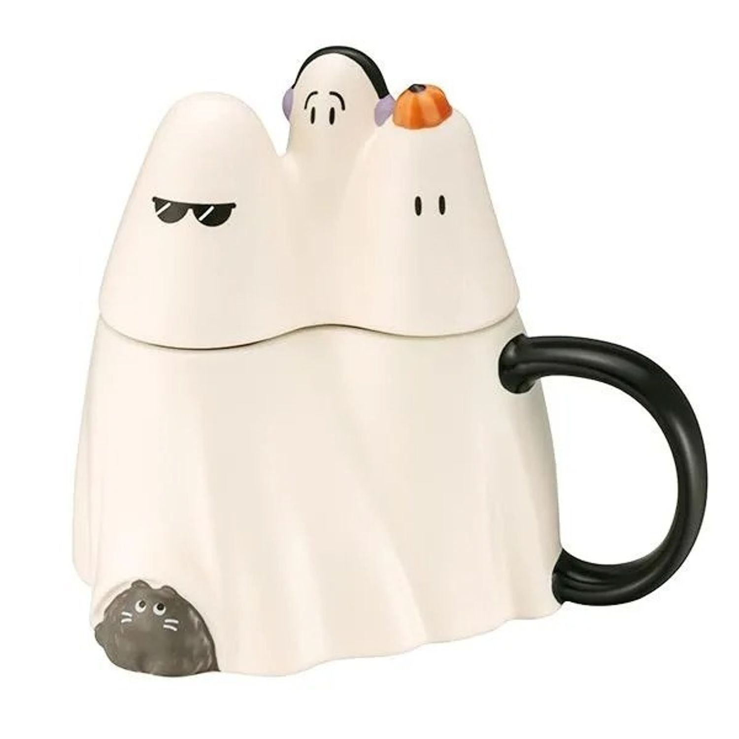 追跡可☆台湾スタバ☆マグカップ ハロウィン おばけ 幽霊 蓋付き 