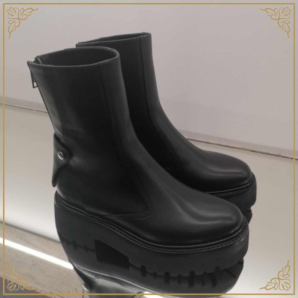 CELINE 去 セリーヌ バルキーバックジップ トリオンフブーツ/ 37