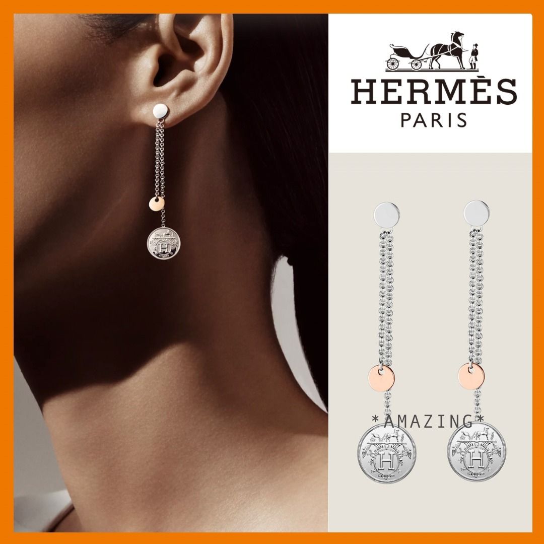 楽天市場】【中古】HERMES エルメス ピアス エクスリブリス TPM