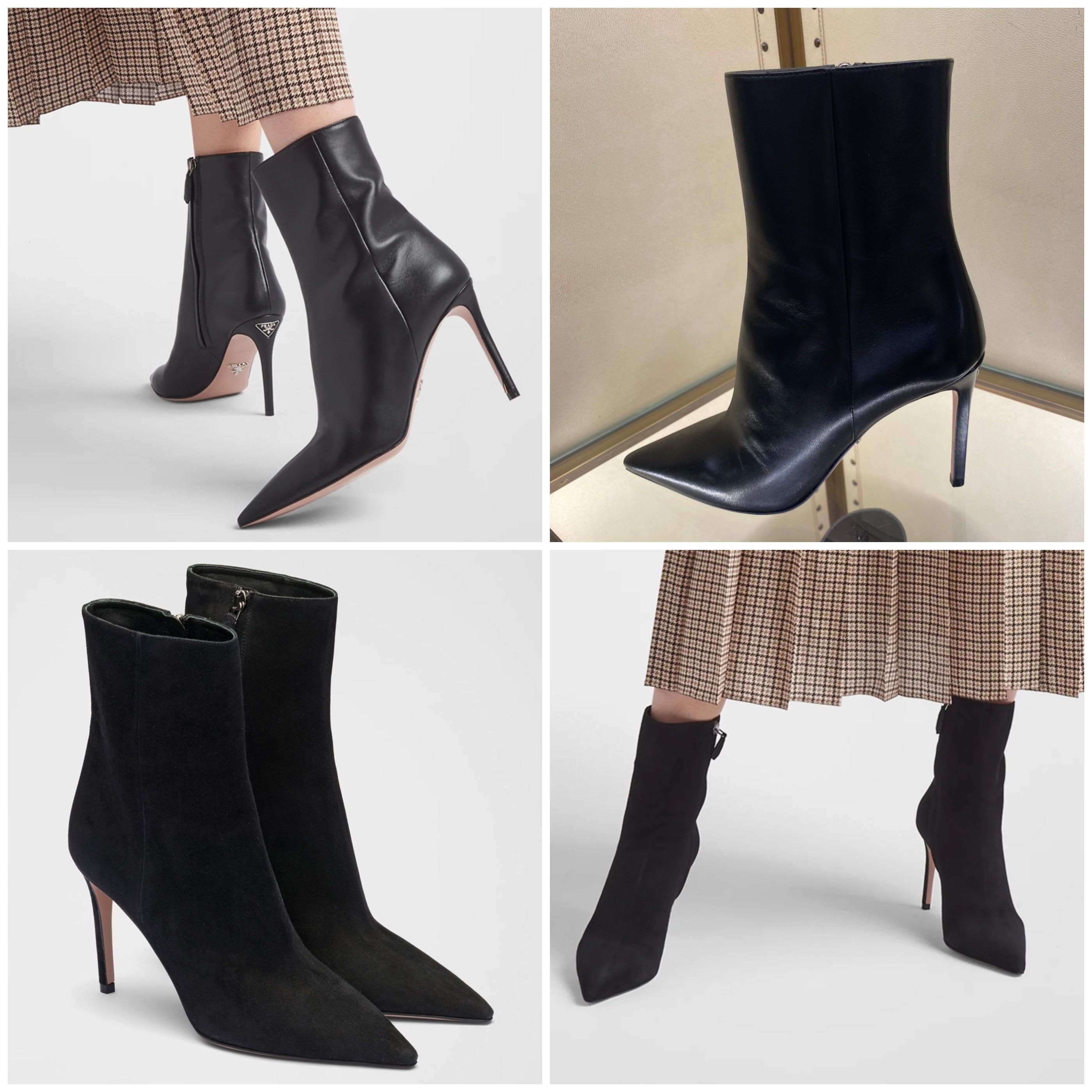 PRADA プラダ ブーティー 靴 レザー 1T232N 070 ブーツ BLACK