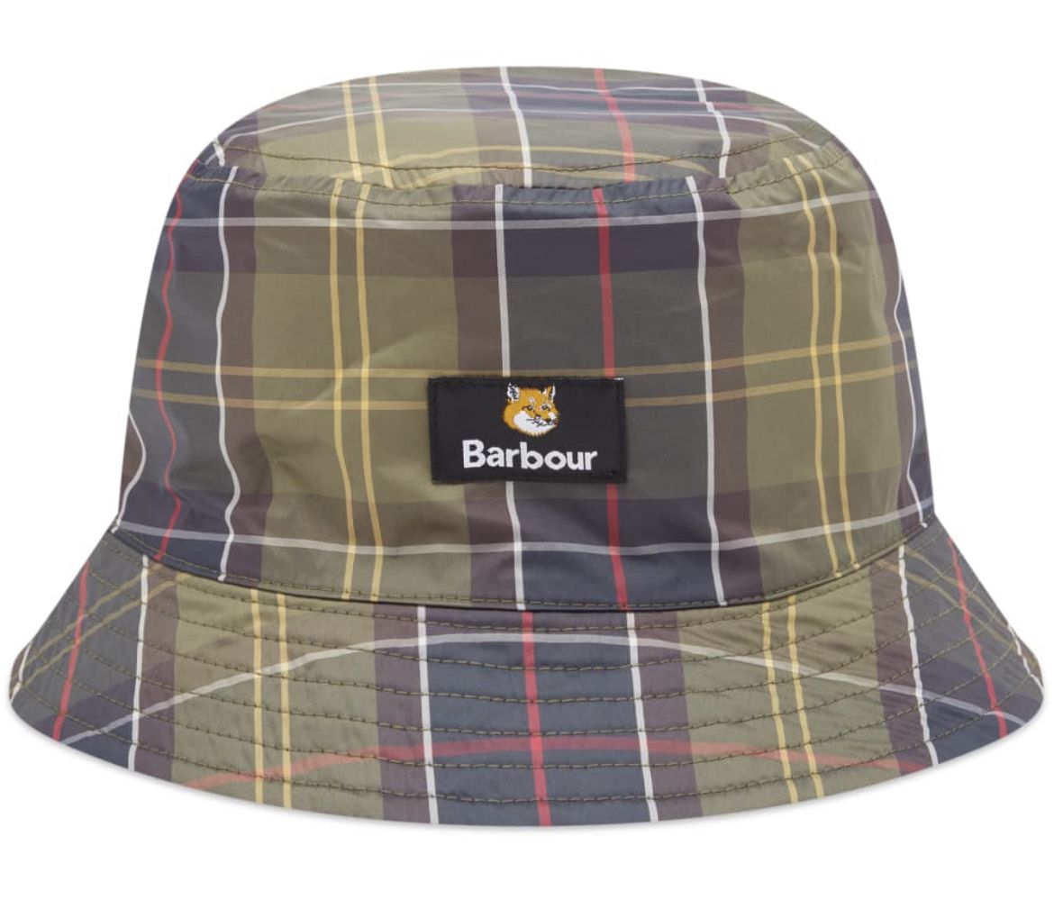 ☆人気☆BARBOUR X Maison Kitsune REVERSIBLE BUCKET HAT