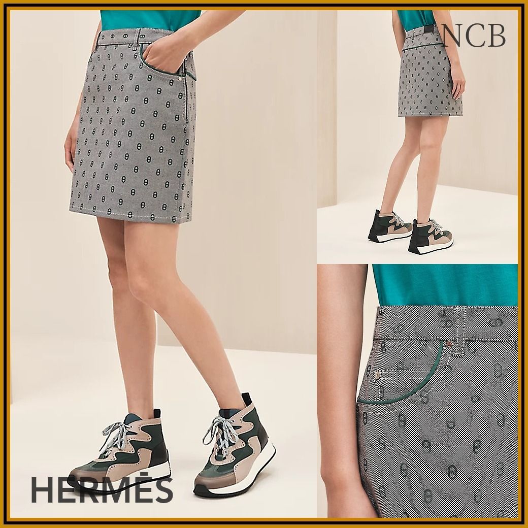 エルメス《シェーヌダンクル》モチーフ ミニスカート (HERMES/ミニ
