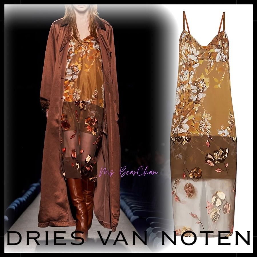 Dries Van Noten】Floral-print midi dress♪関税込♪ (Dries Van