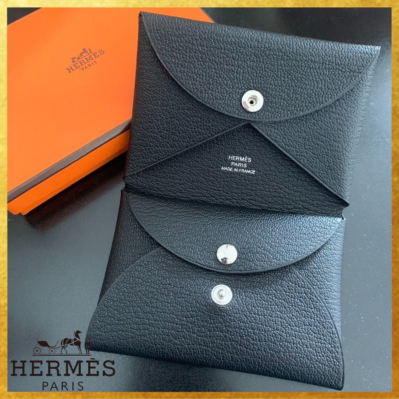 【可愛い♡】HERMES Calvi Duo カードケース 楽天市場】HERMES エルメス コインケース カルヴィデュオ CALVI