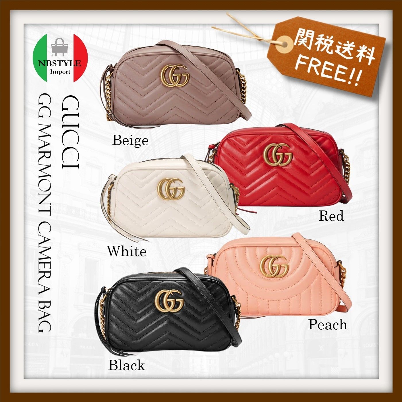 GGマーモント〕スモール カメラバッグブラック レザー | GUCCI公式