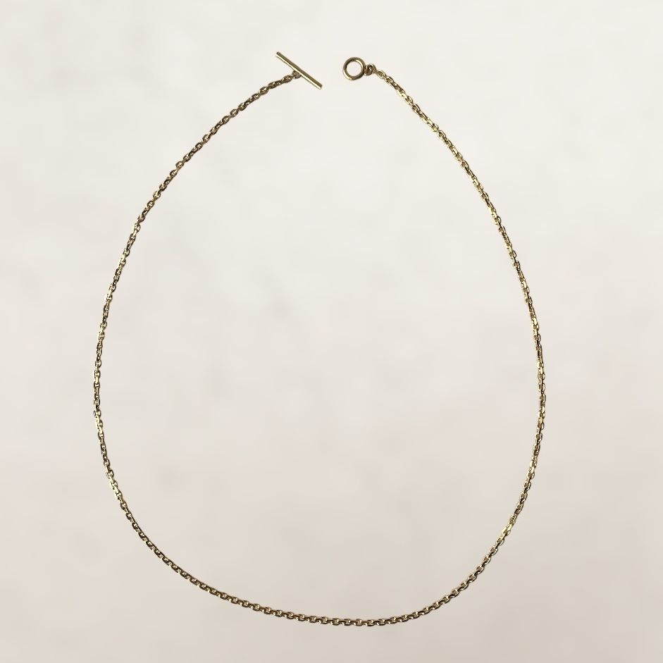 【All Blues】String One ネックレス ポリッシュ ゴールド 42㎝ All Blues】String One ネックレス ポリッシュ ゴールド 42