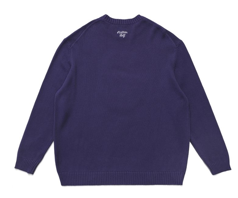 最高級のスーパー Knit Wiz マルボンMALBON Sweater Navy / メンズウェア