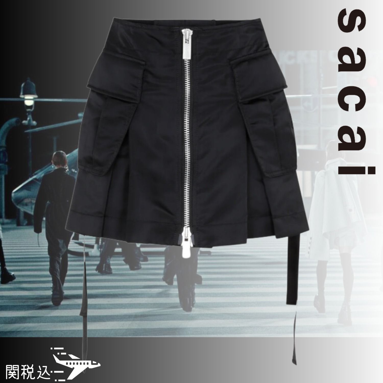 ショートパンツ SACAI Women Shorts  Burmudas 2507884001 Black ブラック（黒）系 sacai(サカイ) ショートパンツ(レディース