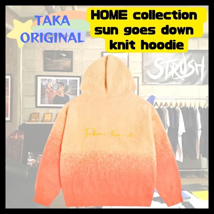 【TAKAORIGINAL】HOME Collections sun gos down ニットパーカー TAKA ORIGINAL』HOME collection sun goes down knit hoodie