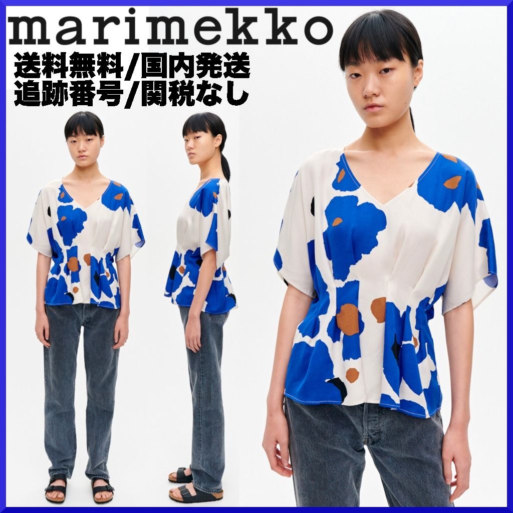 日本全国送料無料商品 特集 期間限定】marimekko ブラウス Liito Agda マリメッコ/ シャツ+ブラウス(半袖+袖なし)