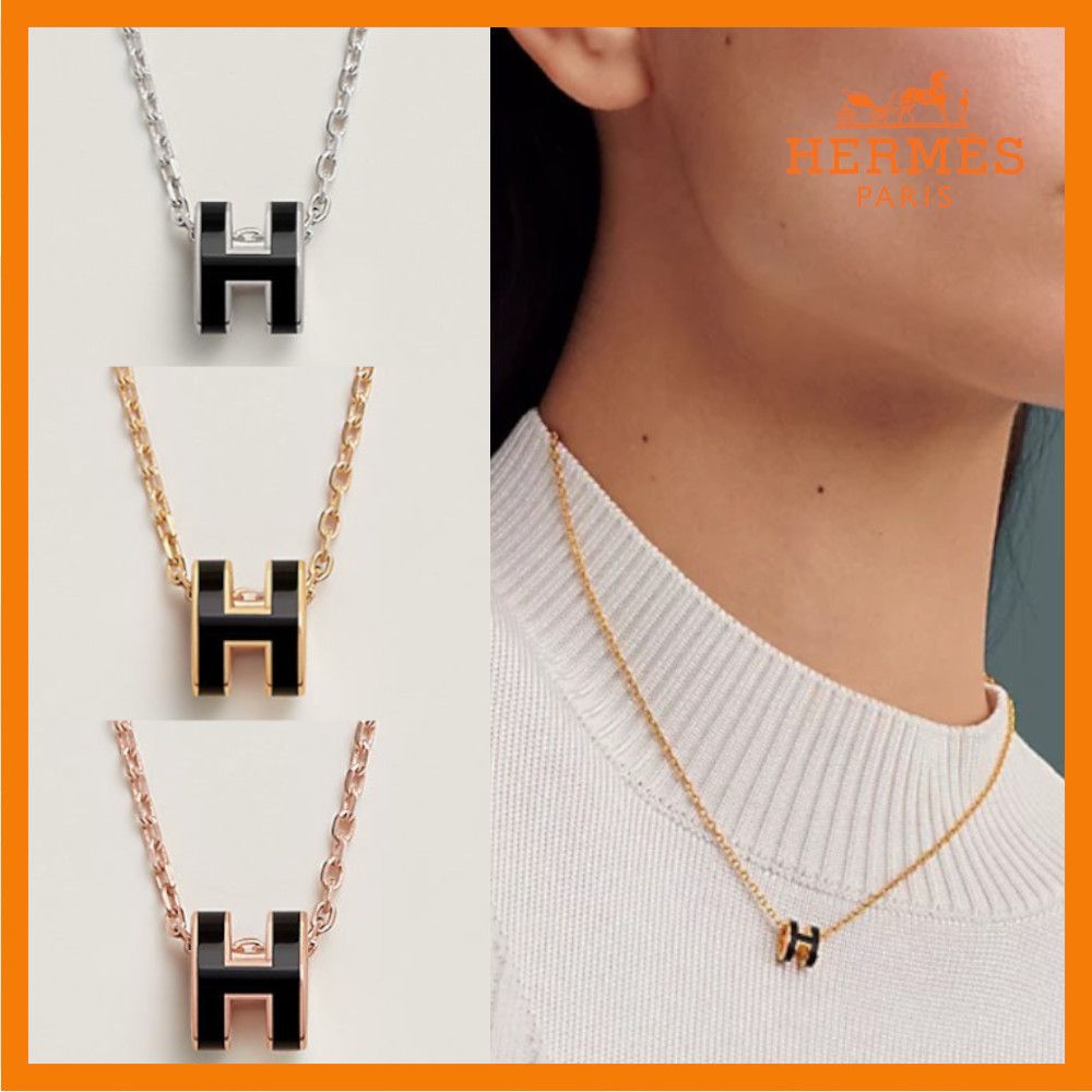 さりげないロゴアイテム☆】HERMES☆Mini Pop H ペンダント