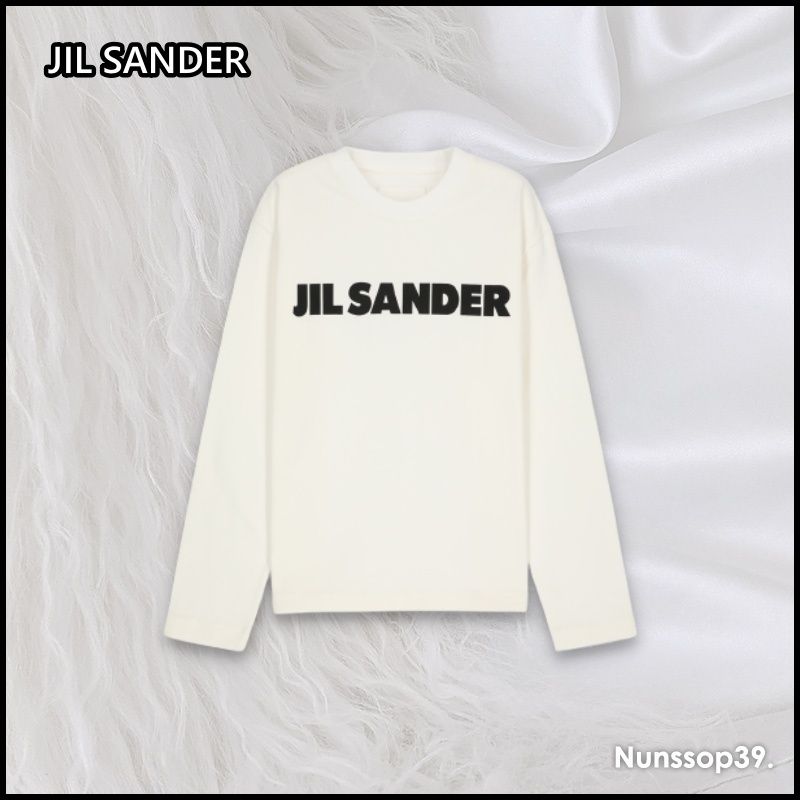 Tシャツ・カットソー Jil Sander FW25 T-SHIRT 022 CN LS (J47GC0022J20033 104) Jil Sander - Logo T-shirt in Natural – Stoy