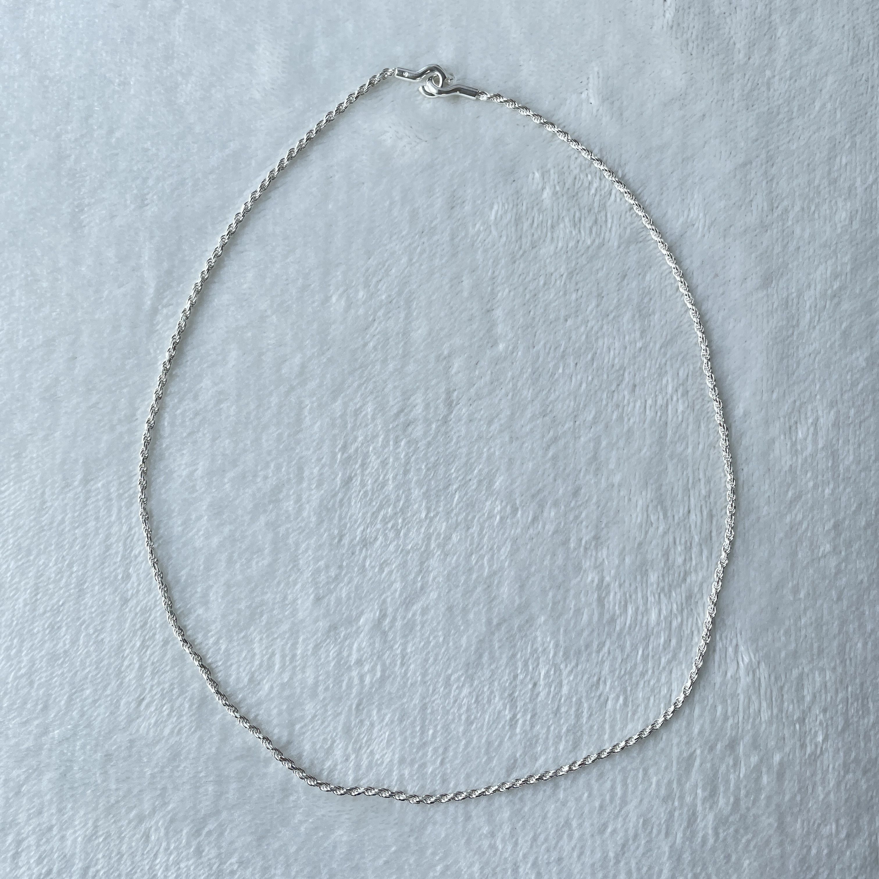 All Blues】Rope ネックレス Thin ポリッシュ シルバー/ 47