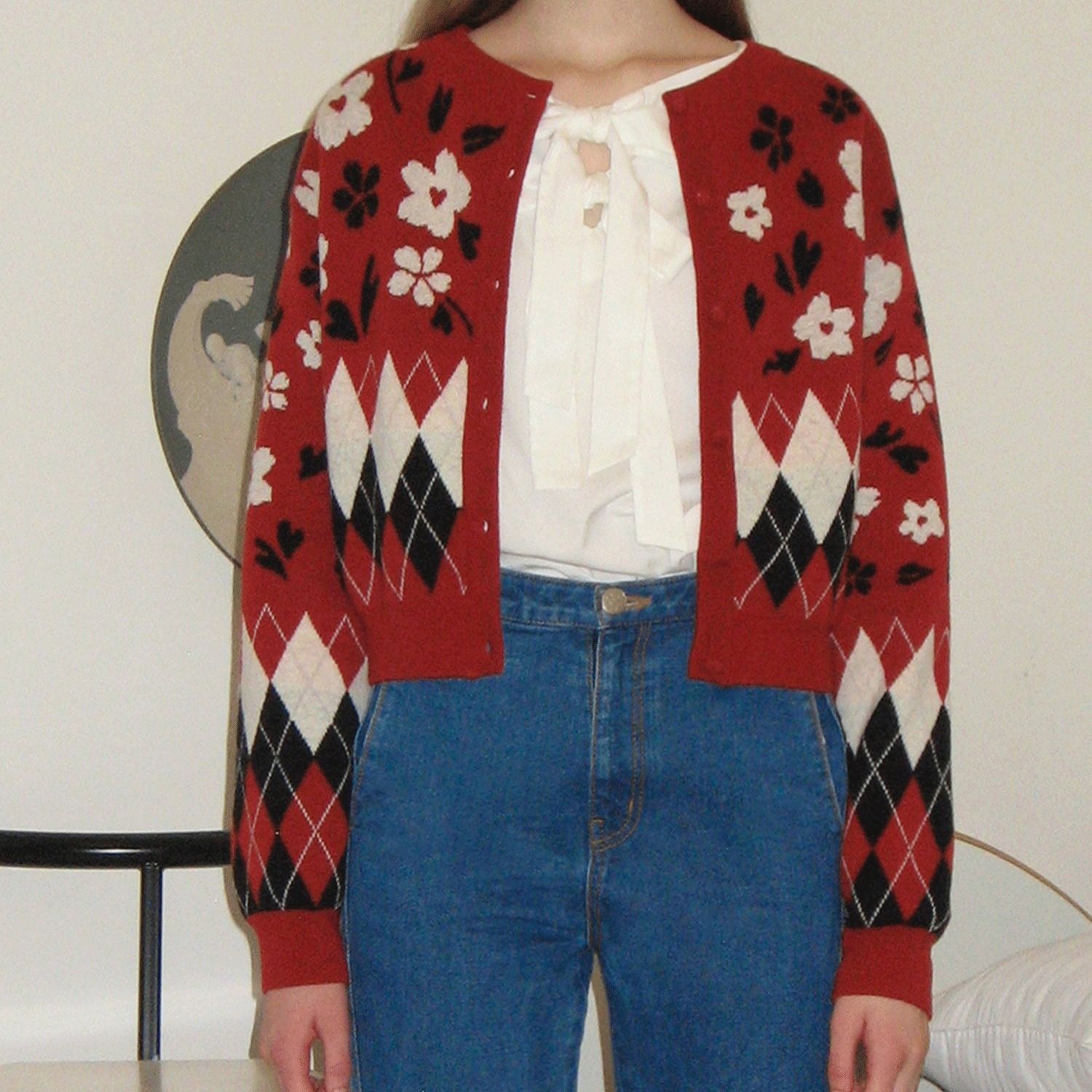 高級ブランド ☆sinoon☆ FLORAL JACQUARD CARDIGAN (sinoon/カーディガン トップス