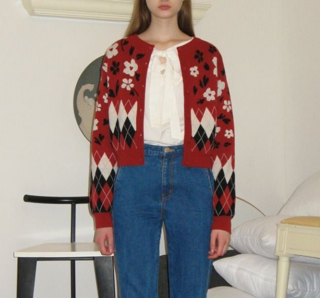 売れ筋・人気アイテム 商品 SINOON] FLORAL (sinoon/カーディガン CARDIGAN JACQUARD トップス