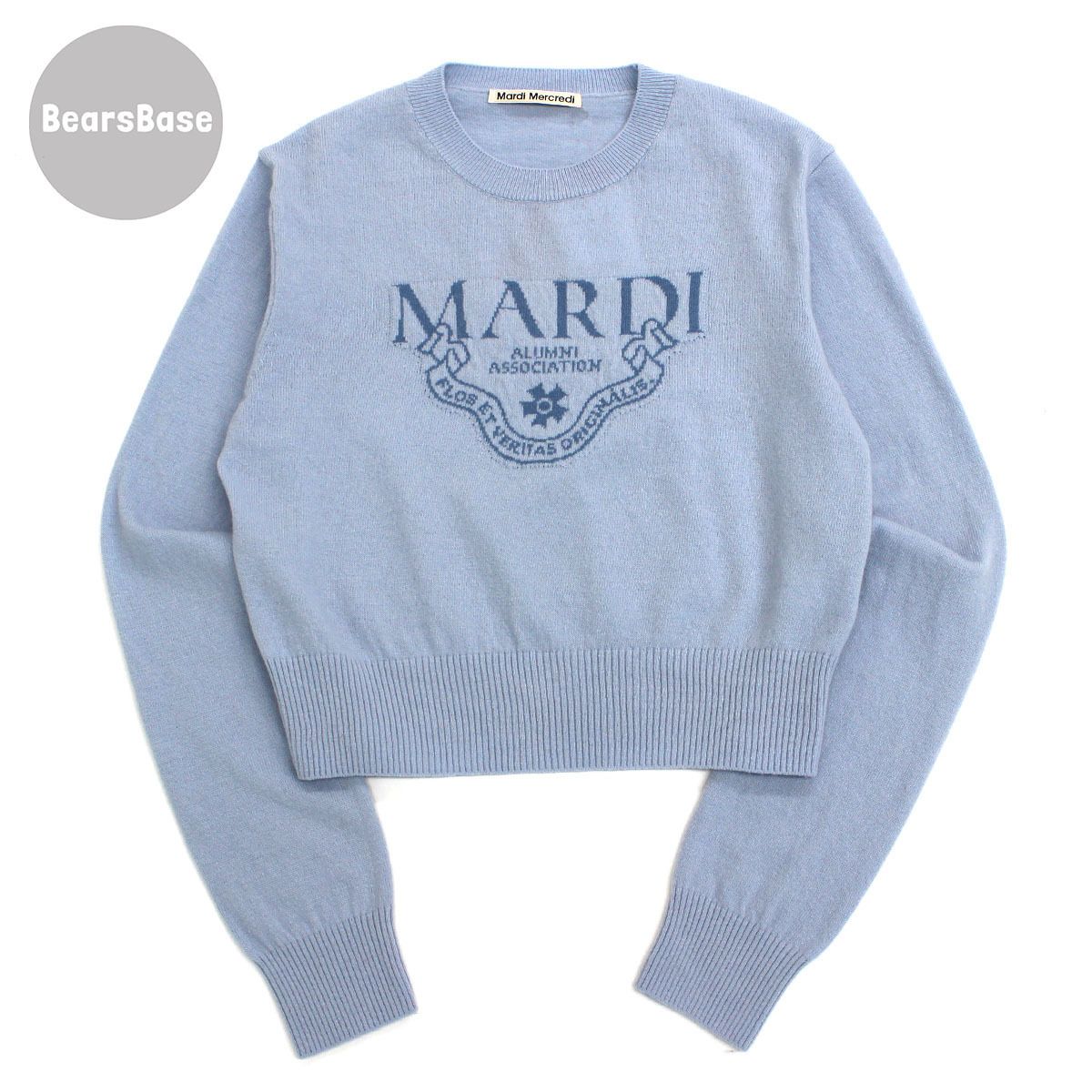 【即日発送】 Mardi Mercredi CASHMERE CROPPED ALUMNI CLASSIQUE BKS795 トップス