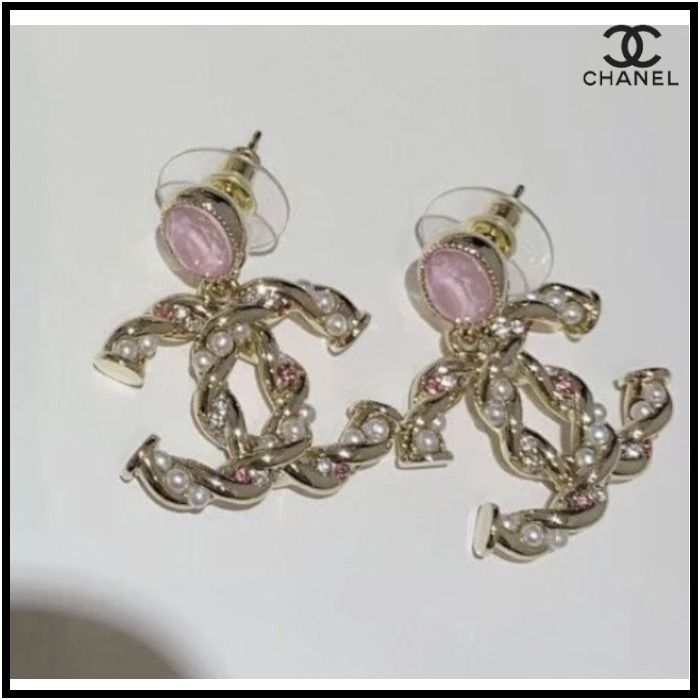 CHANELロゴピアス-