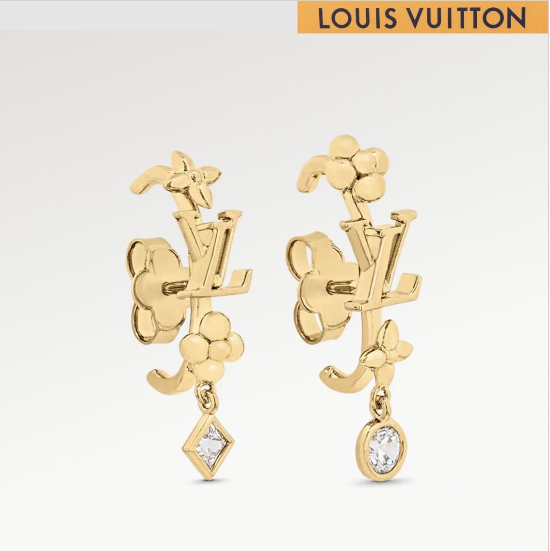 ワールド オンラインストア LOUIS ヴィトン ピアスLVロゴピアス VUITTON アクセサリー