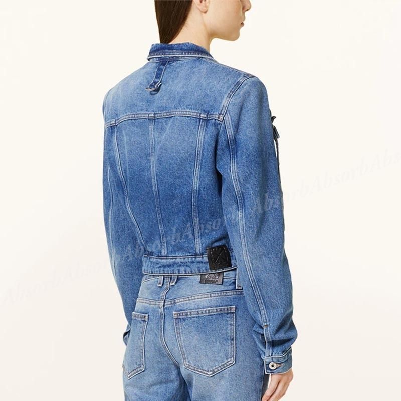 【23AW NEW】Off-White_woman/Cargo クロップ デニム ジャケット 23AW NEW】Off-White_woman/Cargo クロップ デニム ジャケット