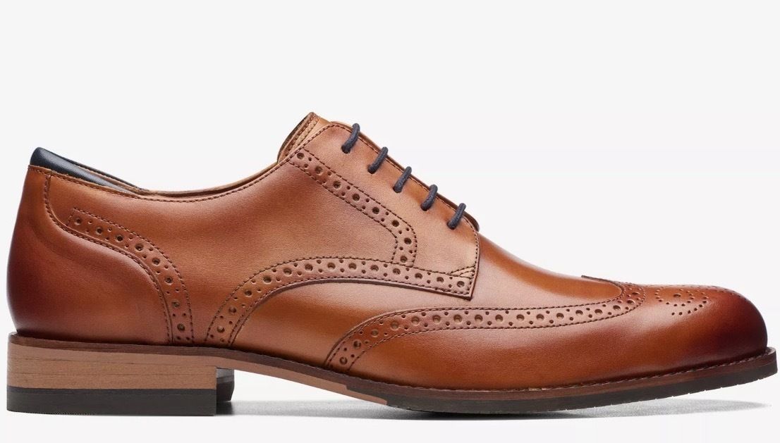 CLARKS ウイングチップ ビジネス レザー スーツ オフィス ブーツ