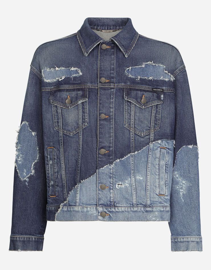 Dolce&Gabbana】ストレッチパッチワークデニムジャケット (Dolce
