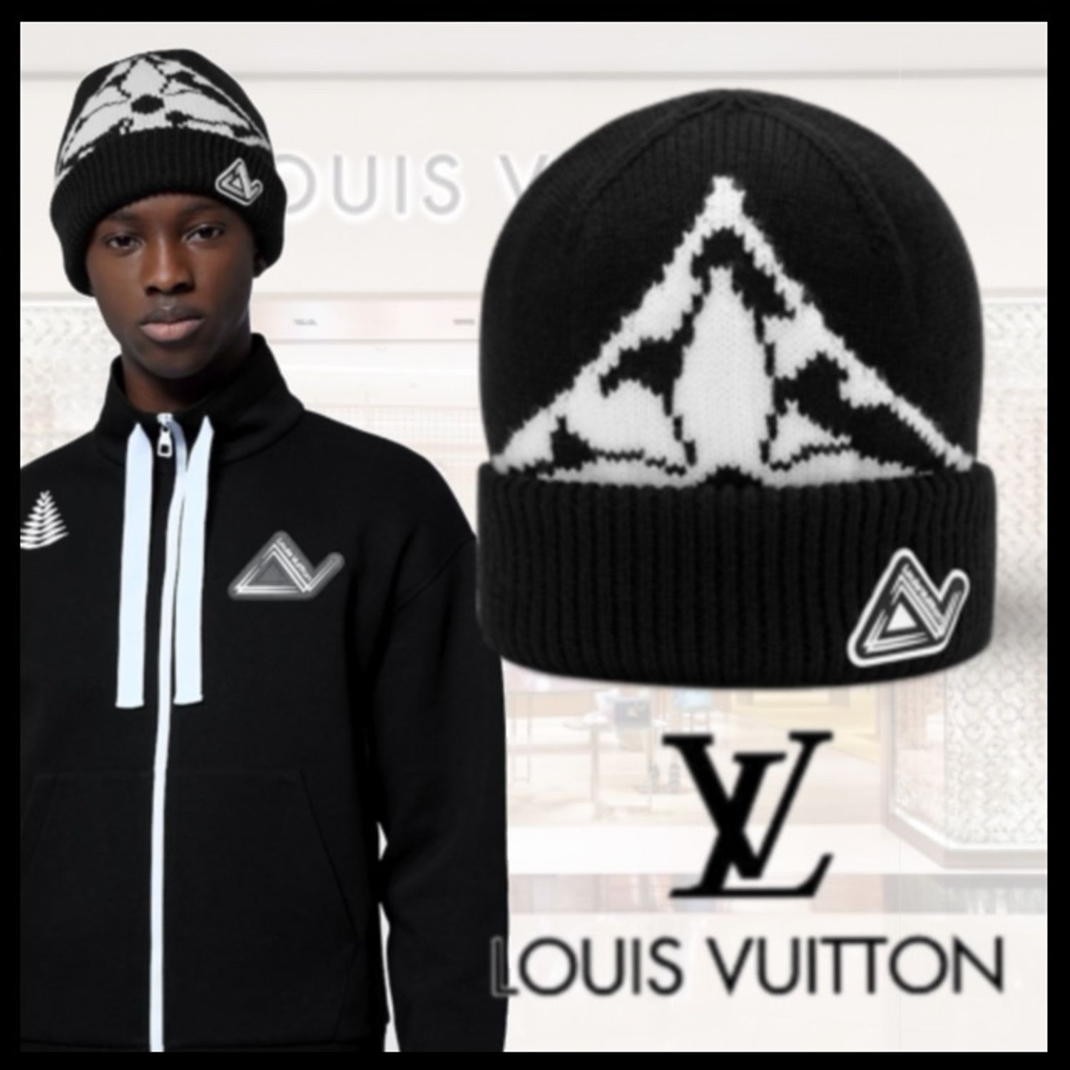 冬にピッタリ☆国内発】ビーニー・LV アイス (Louis Vuitton/ニット 