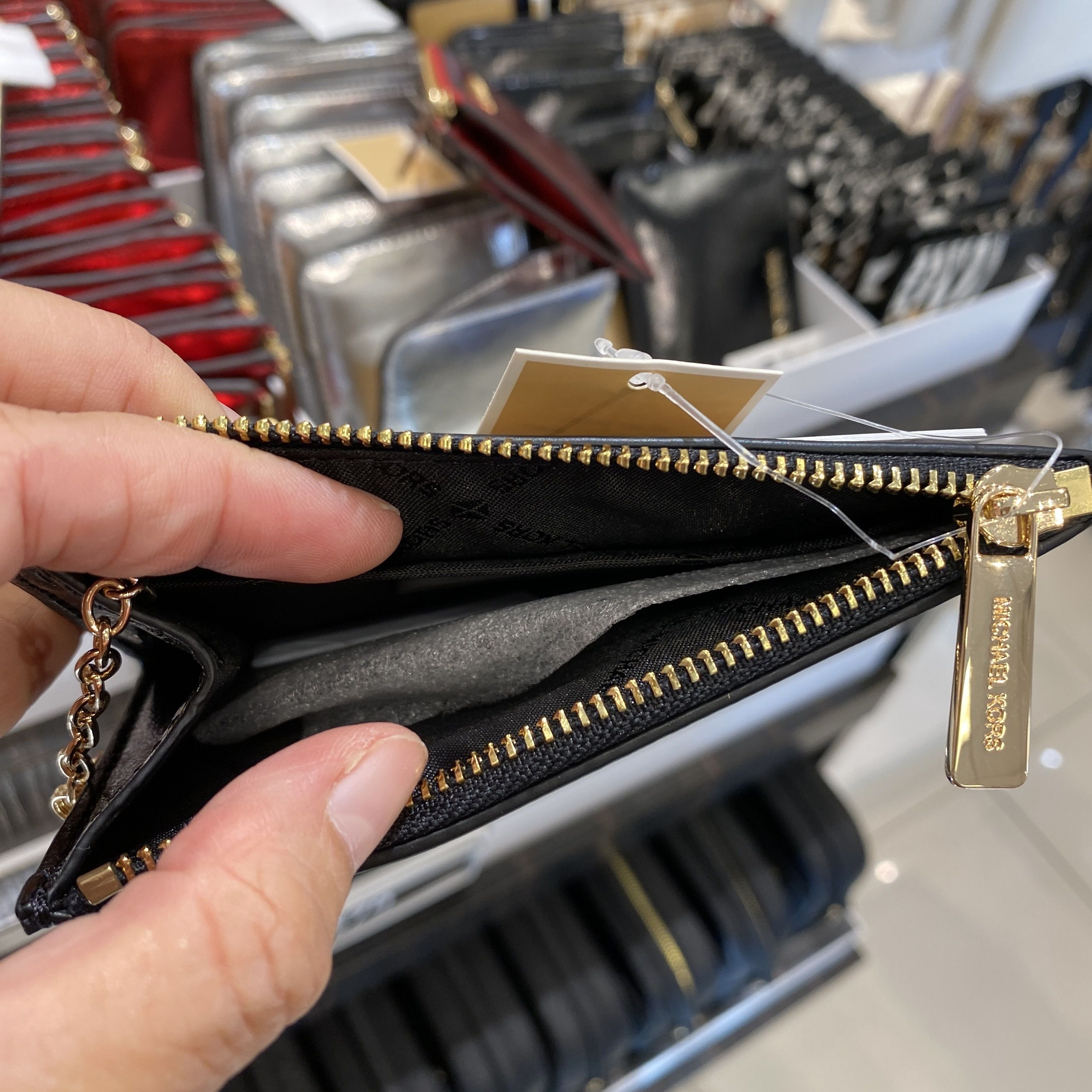 定番 Michael Kors★JET SET TRAVEL CARDPOUCH キーリング付 新色☆Michael Kors☆JET SET TRAVEL CARDPOUCH キーリング付