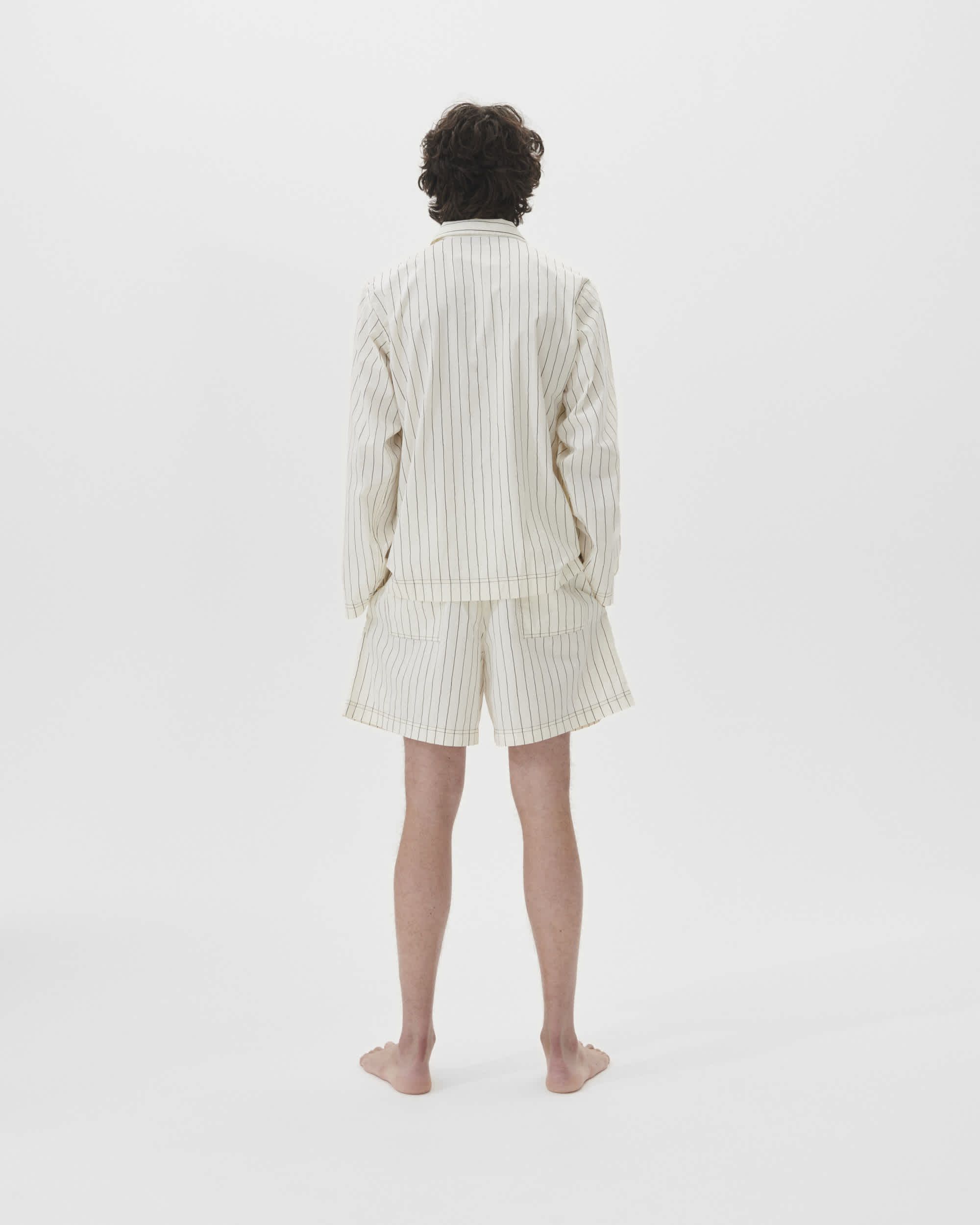 Stussy × TEKLA クコットン スリープウェア シャツ 男女兼用 Stussy × TEKLA オーガニックコットン スリープウェア シャツ