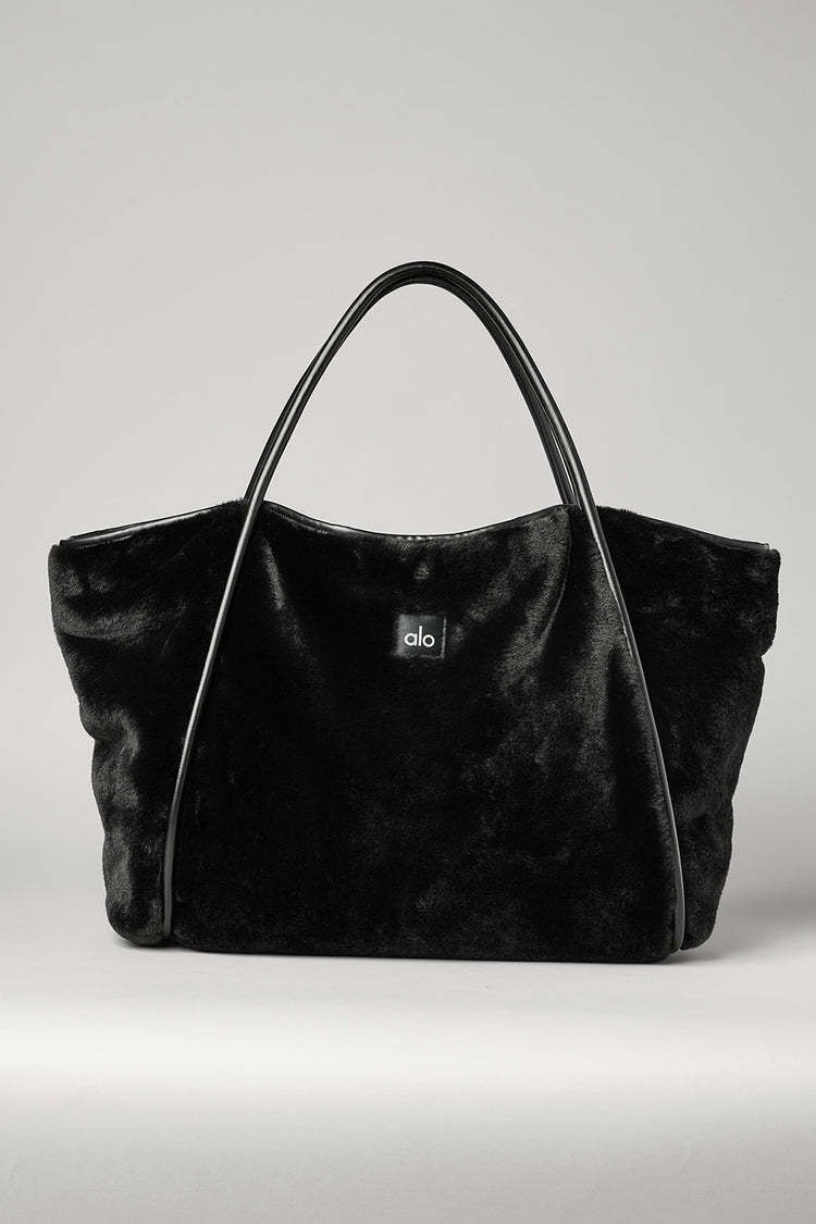 ALO Yoga】FAUX FUR TOTE BAG ブラック 海外限定 (ALO Yoga