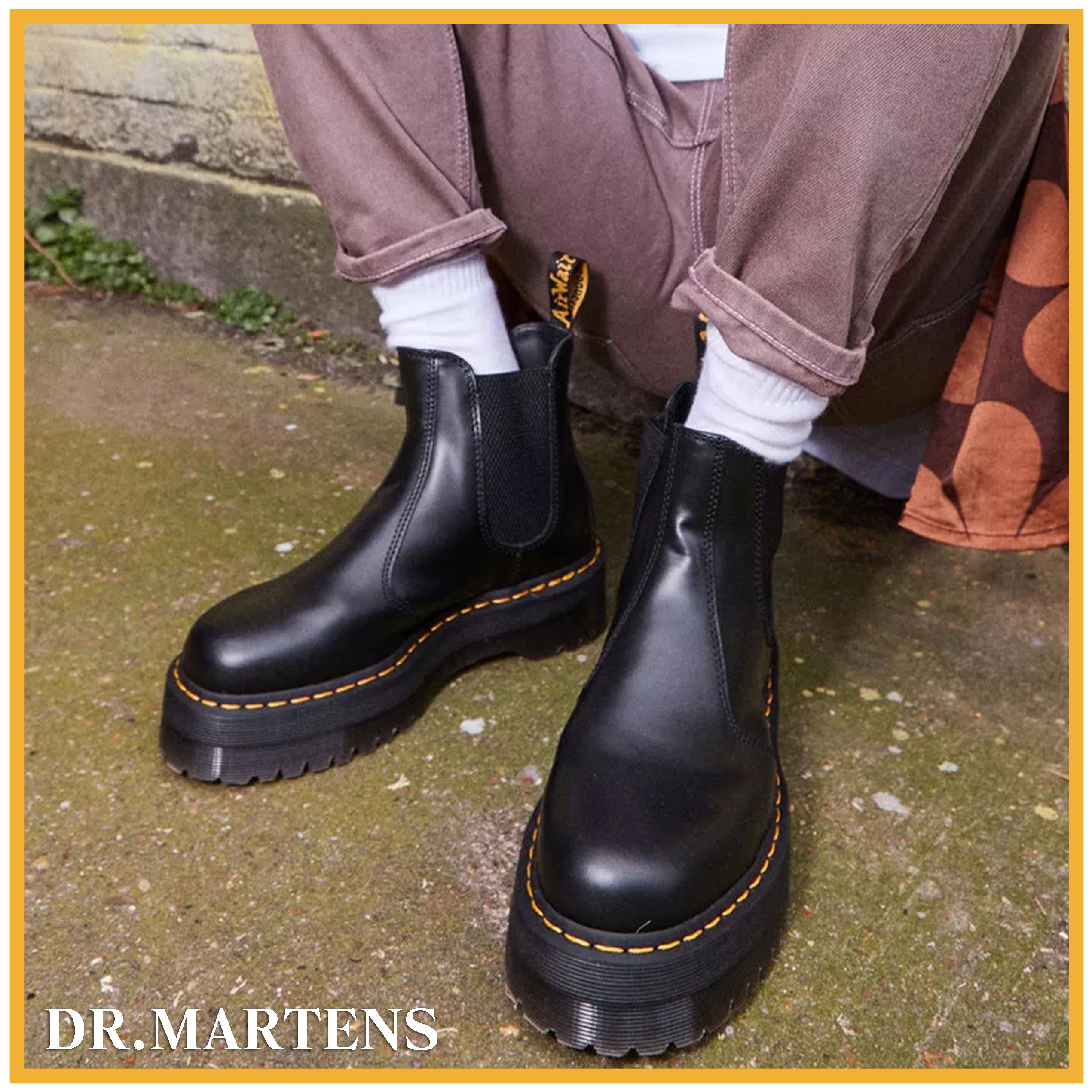 Dr. Martens 2976 スムースレザー チェルシーブーツ 秋冬コーデ (Dr