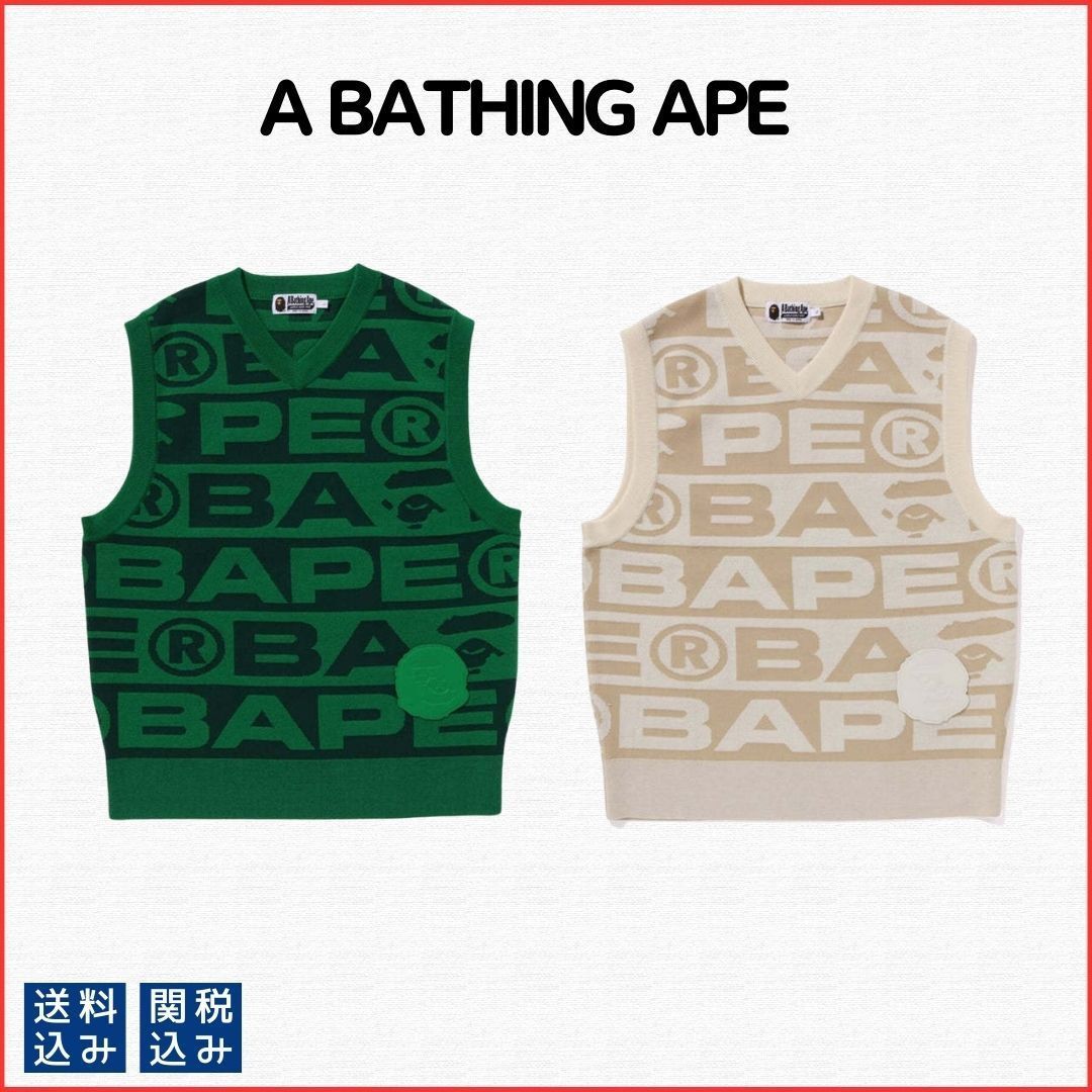 国内即発【A BATHING APE】LUX SPORT PATTERN KNIT VEST全2色 (A